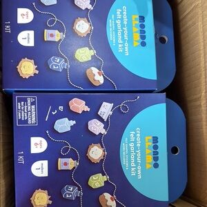 8 kits - Felt Garland Kit - Blue and Brown